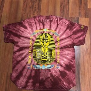 Vintage King Tut Egyptian Pharaoh Tie Dye Graphic T-Shirt XL Streetwear